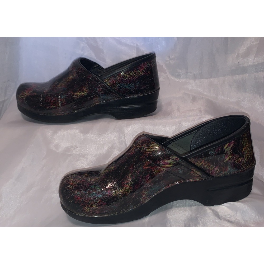 Dansko Patent Leather Rainbow Clogs 40 (9.5 - 10) - Picture 3 of 9